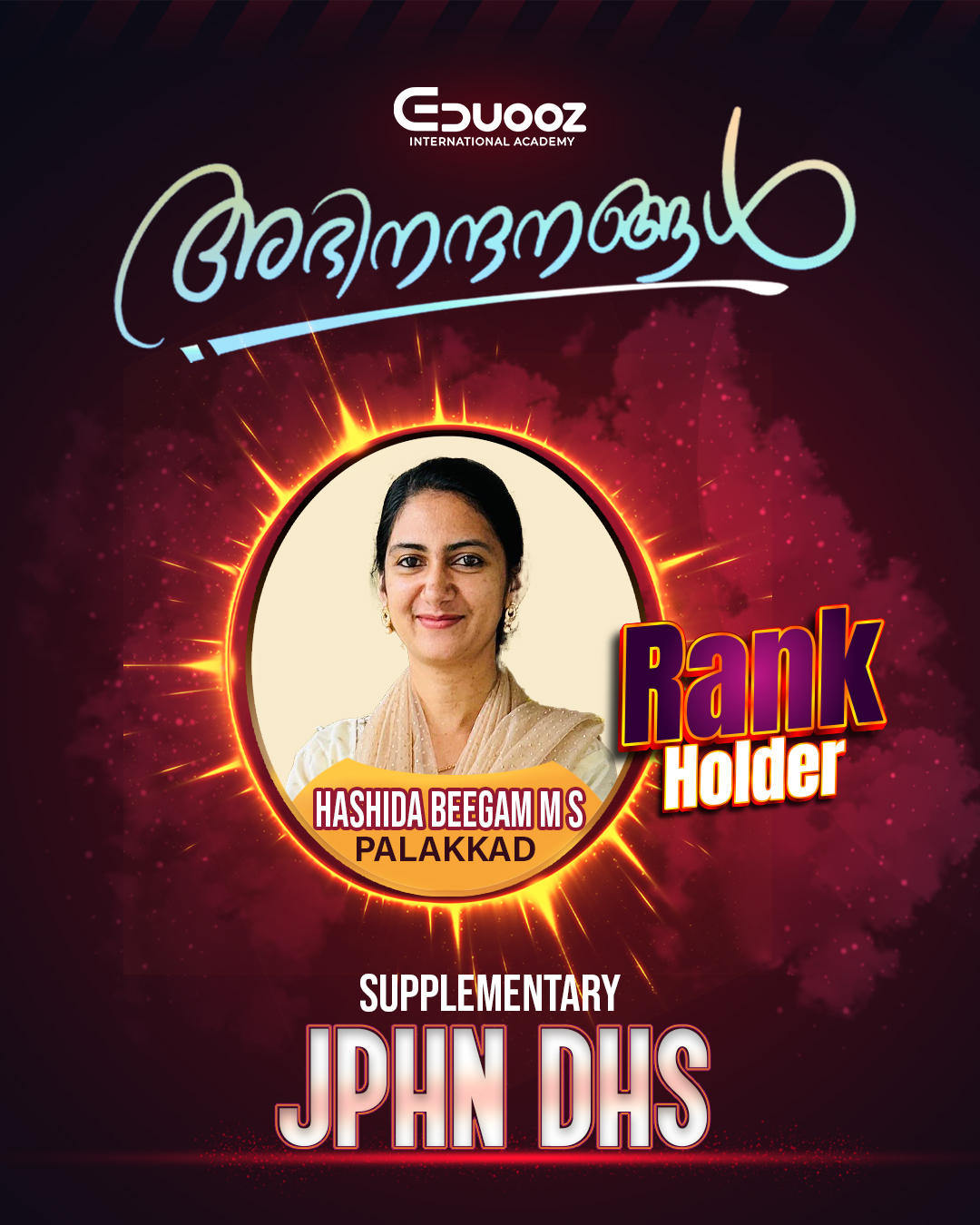 Rank holder portrait: HASHIDA BEEGAM M S JPHN DHS SUPPLY.jpg